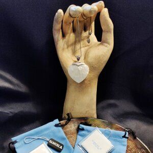 Samuel B. Sterling Silver Mother of Pearl Heart Pendent AND Necklace, NWT